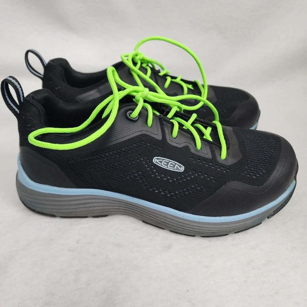 Keen Sparta II 1025571M Womens 8.5M Sneakers Black Air Blue Mesh Work Shoes